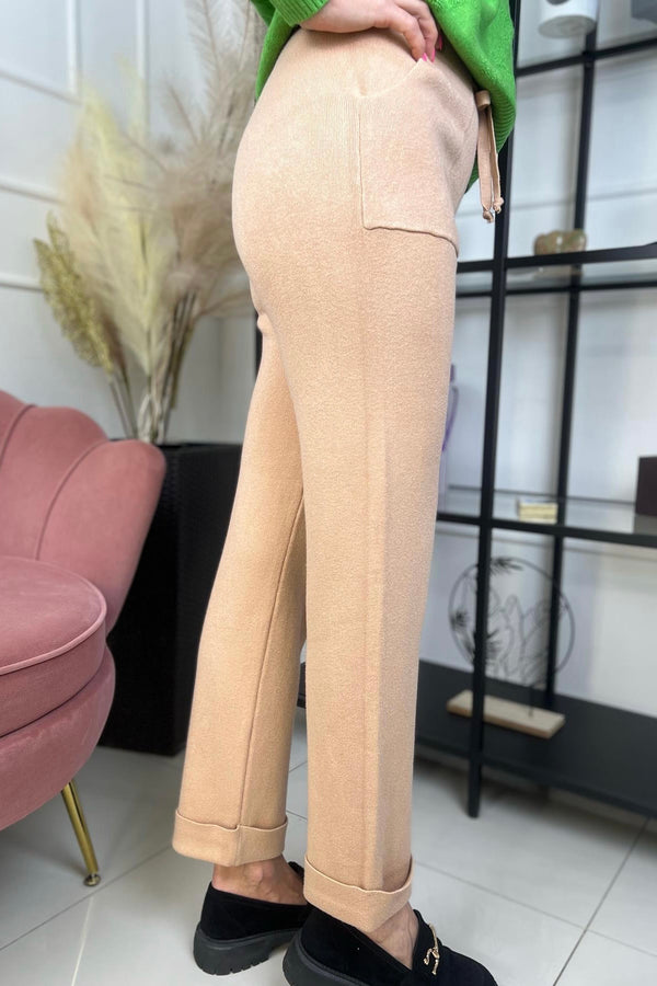 Knitted trousers palazzo